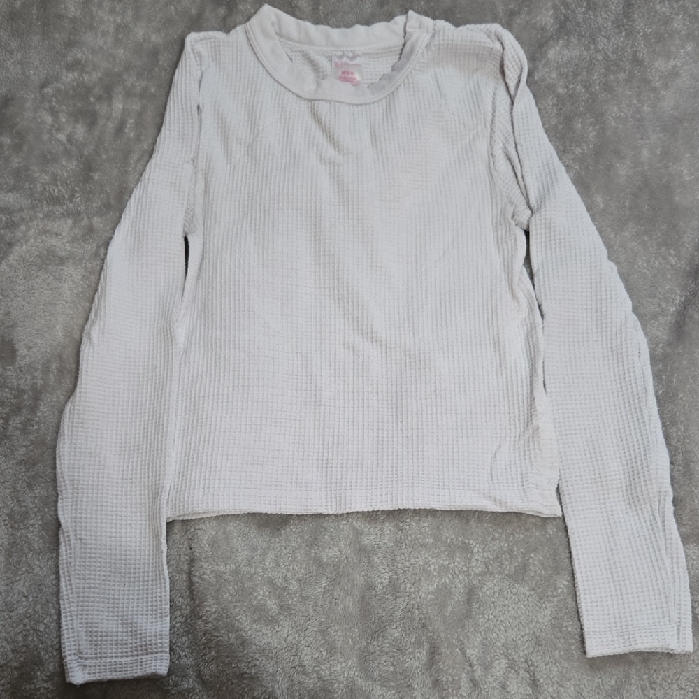 Women's White Long Sleeve Top